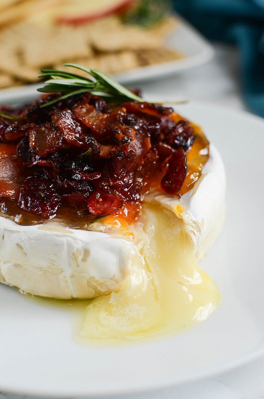 Bacon Cranberry Baked Brie by Fake Ginger