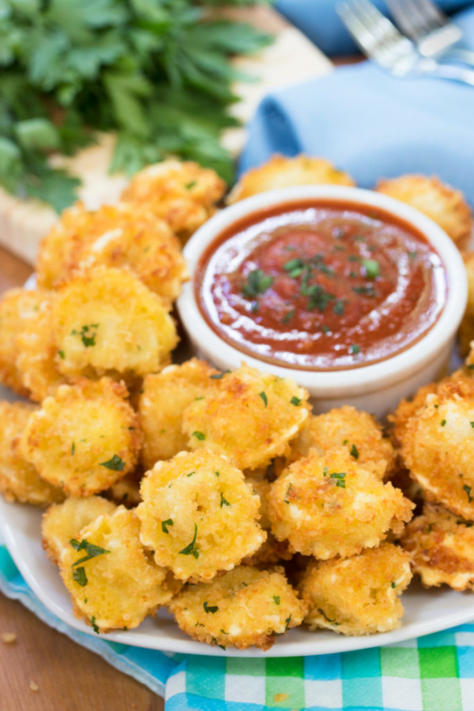 Parmesan Crusted Tortellini Bites by The Cozy Cook