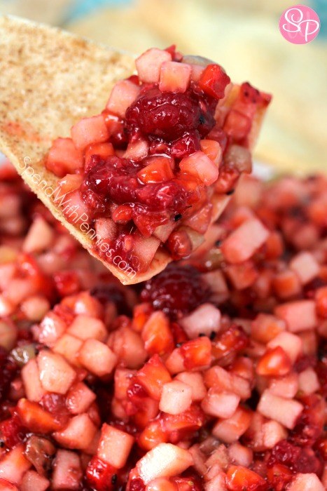 Fruit Salsa with Cinnamon Crisps by Spend With Pennies