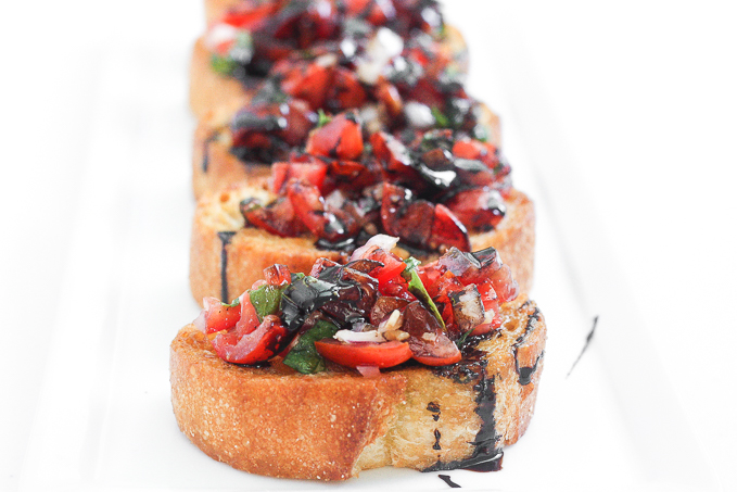 Easy Tomato Bruschetta with Balsamic Glaze by Ahead of Thyme