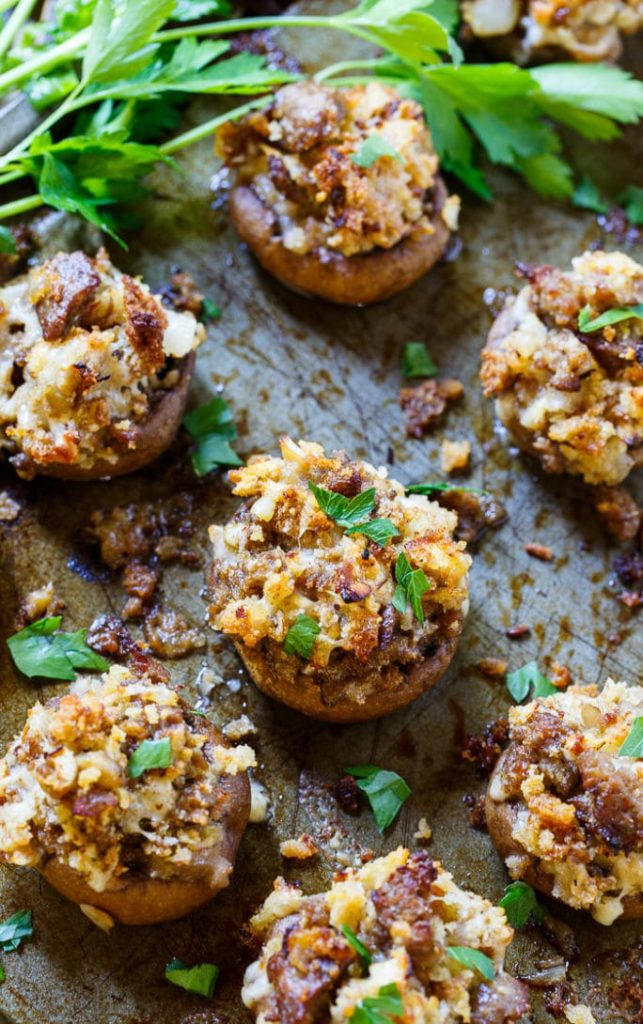 Sausage Stuffed Mushrooms by Spicy Southern Kitchen