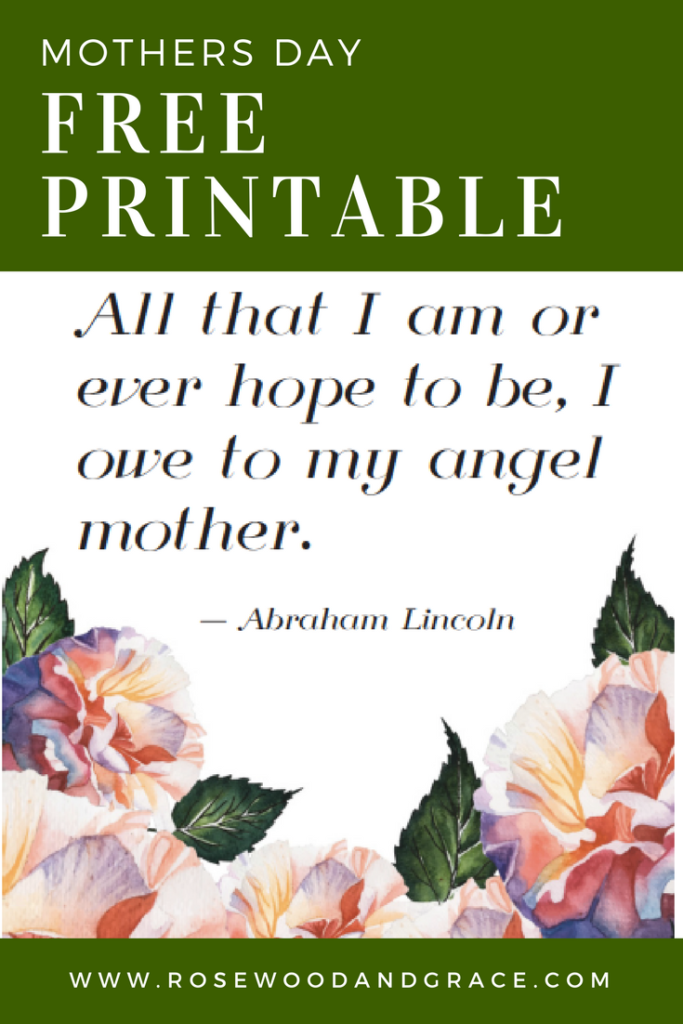 Free Mothers Day Printable | Rosewood and Grace
