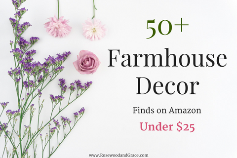 Who knew that Amazon was such a great place to find affordable home decor?? I've rounded up more than 50 of my favorite farmhouse decor finds from Amazon that are all priced at under $25!