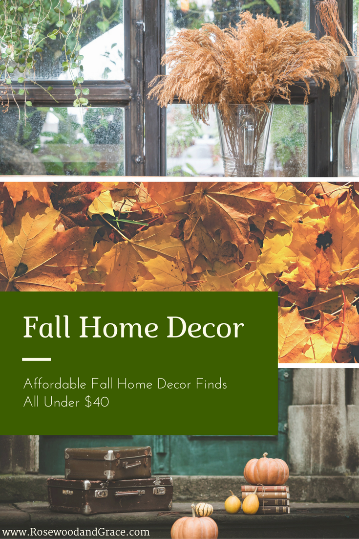 Fall is quickly approaching, and that means it's time to decorate! From door mats to candles, I've rounded up some great fall home decor items under $40!