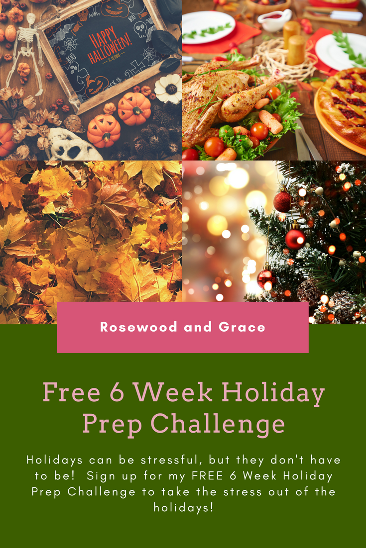 Holidays can be stressful, but they don't have to be! Sign up for my FREE 6 Week Holiday Prep Challenge to take the stress out of the holidays!