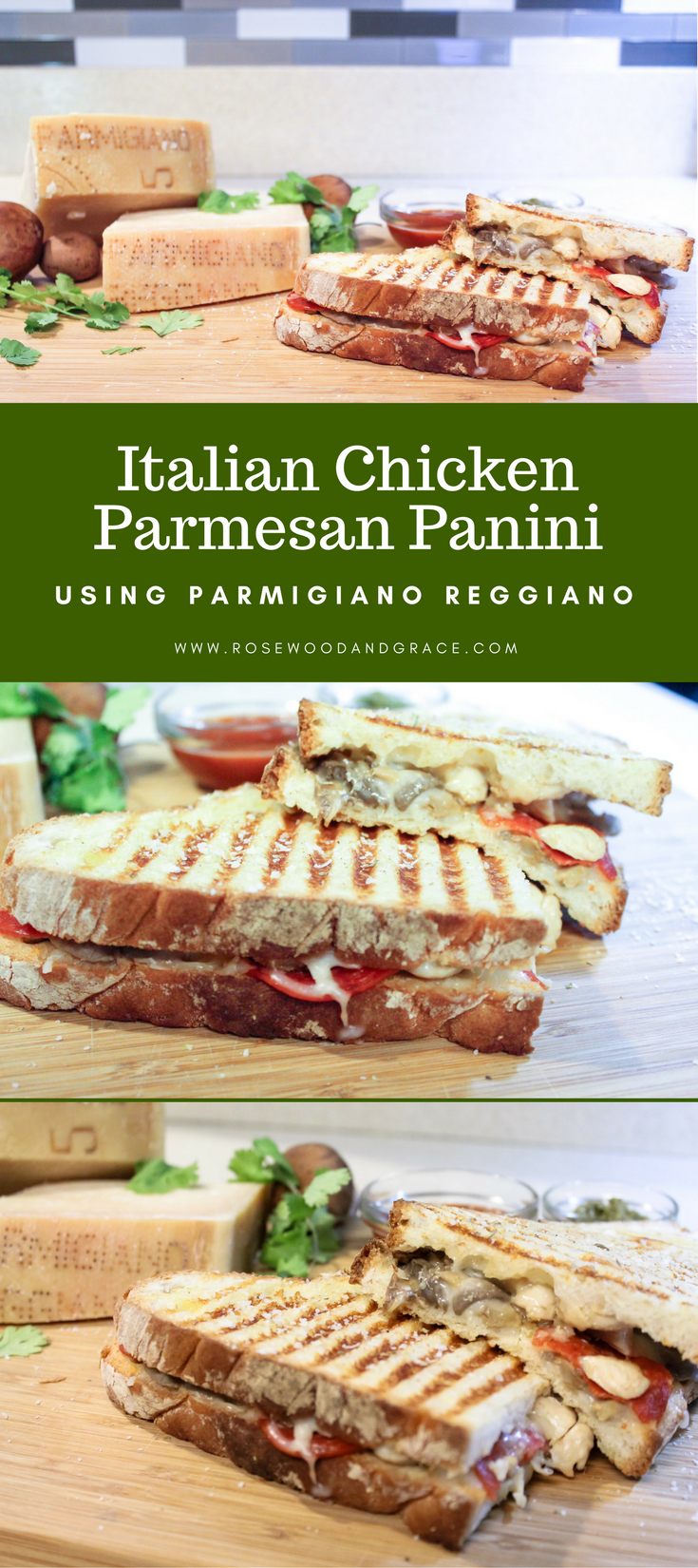 This savory and delectable Italian Chicken Parmesan Panini is a comforting and filling sandwich that is sure to be a crowd pleaser. 