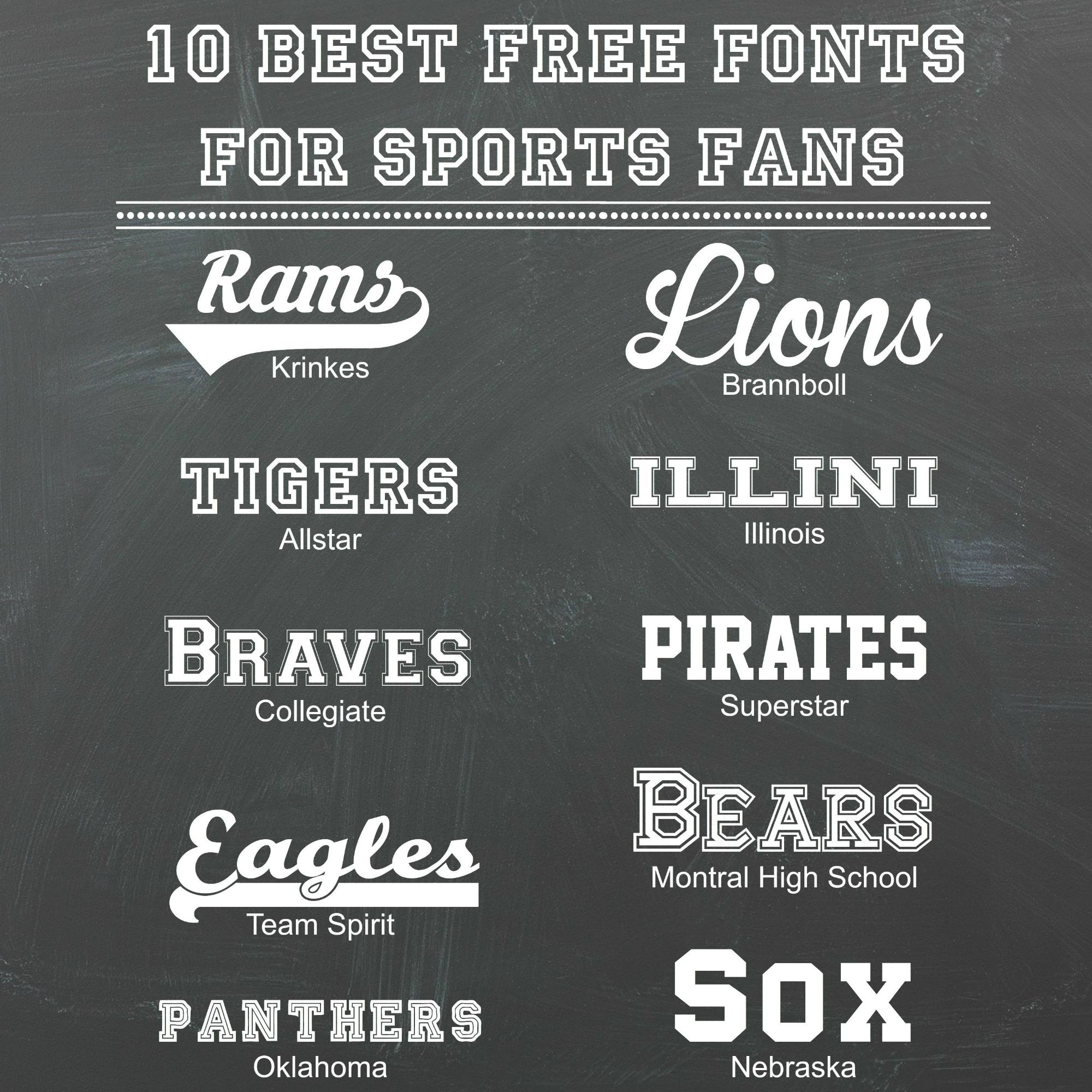 10 Best Free Fonts for Sports Fans