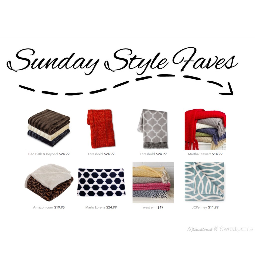 Sunday Style Faves for the week of 11/8 - this week's focus is on throw blankets!