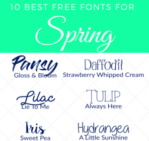 10 Best Free Fonts for Spring | www.RhinestonesandSweatpants.com