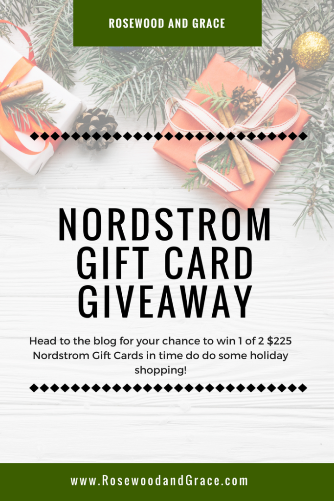 Could you use a $225 Nordstrom gift card to finish your holiday shopping? How about maybe just to spend on something for yourself? Head to the blog for a chance to win!