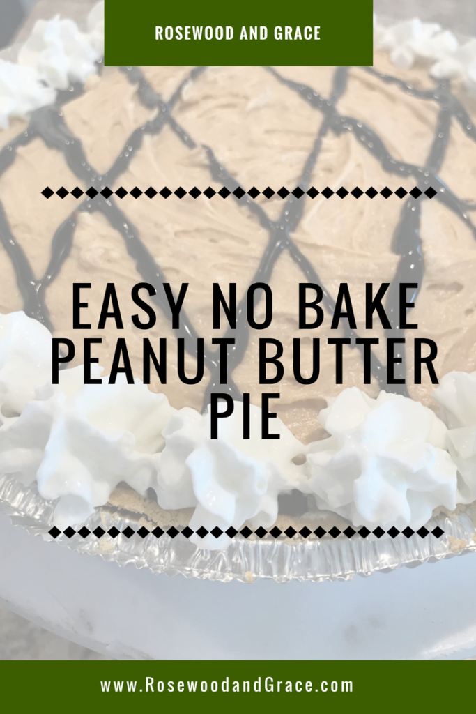 This super easy, super quick, no bake peanut butter pie is the perfect dessert to bring to any backyard BBQ or family get together.